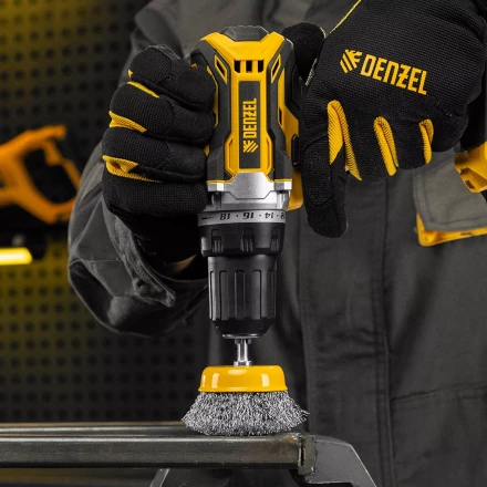 Щетка для дрели Denzel, 75 мм, Чашка, со шпилькой, нержавеющая витая проволока, 744773 купить в Нижневартовске