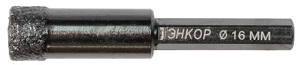 Сверло алмазное по керамограниту D 16 мм хв 6 гр сух. рез Энкор 48324 купить в Нижневартовске