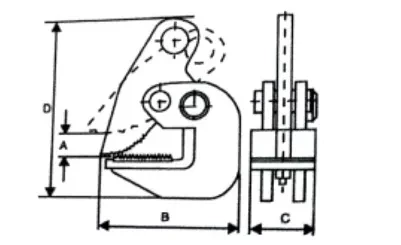Захват для горизонтального подъема листового металла DHQ-5.0 купить в Нижневартовске