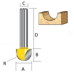 Пазовая галтельная фреза Makita D-10827