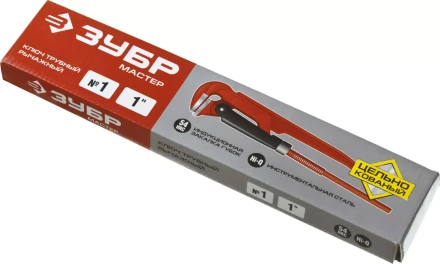 Ключ трубный ЗУБР &quot;МАСТЕР&quot; рычажный, прямые губки, цельнокованный, № 1, 1&quot; 27314-1 купить в Нижневартовске