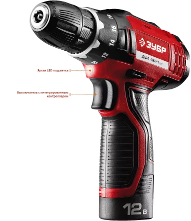 Дрель-шуруповерт 2 АКБ ДШЛ-122-1 КН серия МАСТЕР купить в Нижневартовске