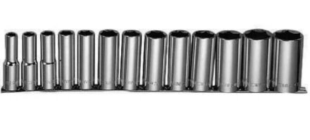Набор головок торцевых глубоких 1/2"DR MAXI DRIVE на рельсе 11-32мм 13предметов Jonnesway S05HD4113S 49081 купить в Нижневартовске
