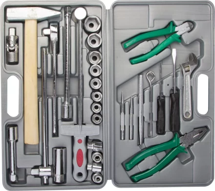 Набор слесарно-монтажного инструмента НИЗ "УНИВЕРСАЛ - 2", сталь 40Х, в пластиковом кейсе, 29 предметов 27620 купить в Нижневартовске
