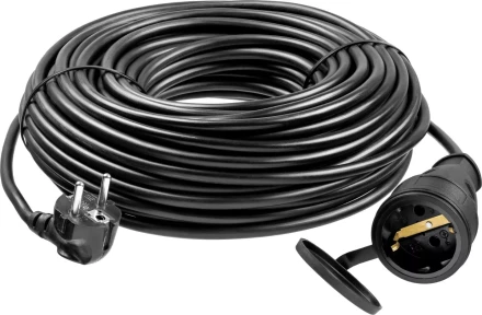 Удлинитель-шнур "ПВС 315-Ш", 30 м, 3500 Вт, 1 гнездо, IP44, ПВС 3х1,5 мм2, ЗУБР 55020-30 купить в Нижневартовске