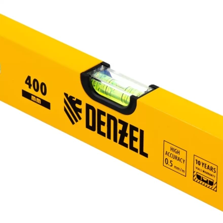 Уровень алюминиевый, 400 мм, фрезерованный, 3 глазка Denzel 33680 купить в Нижневартовске