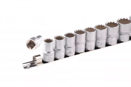 Набор торцевых головок 1/2 двенадцатигранные CrV 10 шт 10-24 мм Stels 13638 купить в Нижневартовске