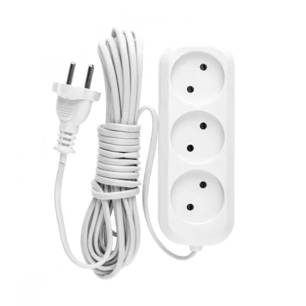 Удлинитель бытовой без заземления 7 м 3 розетки 6 А серия УХ6 Denzel 95928 купить в Нижневартовске