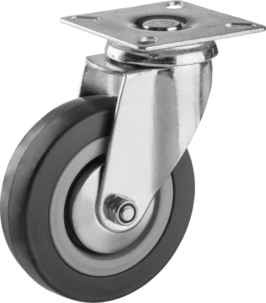 Колеса поворотные из литой резины с полипропиленовым диском серия МАСТЕР купить в Нижневартовске