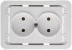 Розетка СВЕТОЗАР "ГАММА" двойная, цвет белый, 16А/~250В SV-54102-W купить в Нижневартовске