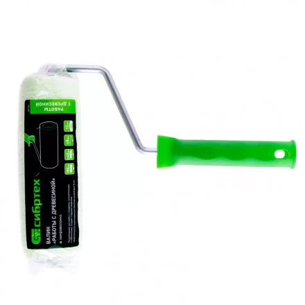 Валик "Работы с древесиной" 180 мм ворс 12 мм D 48 мм D ручки 8 мм микроволокно Сибртех 80182 купить в Нижневартовске