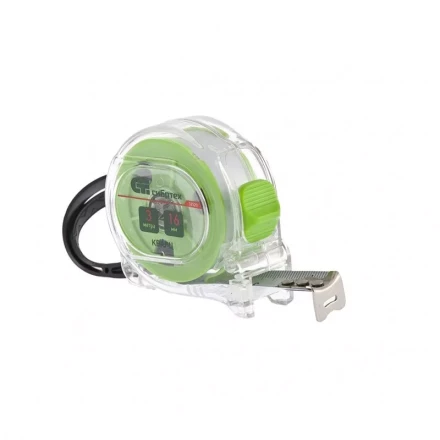 Рулетка Кварц, прозрачный корпус, амортизатор, 3 м х 16 мм  СИБРТЕХ 32520 купить в Нижневартовске