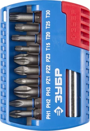 ЗУБР 11 шт, набор бит с магнитным адаптером (26051-H11) купить в Нижневартовске