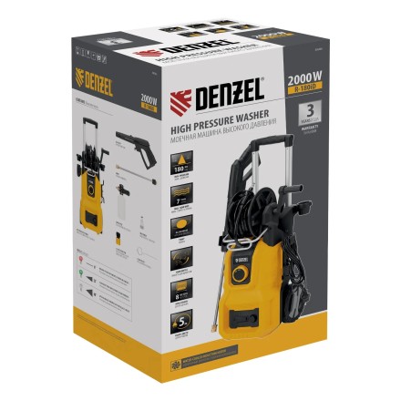 Моечная машина высокого давления R-180iD, 2000 Вт, 180 бар, 420 л/ч, асинх. двиг., бараб.// Denzel купить в Нижневартовске