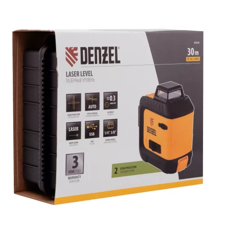 Лазерный уровень мультипризм. LXI 360-2 Green, 30 м, 520 нм, акк. Li 2800 mAh, резьба 1/4"// Denzel 35078 купить в Нижневартовске