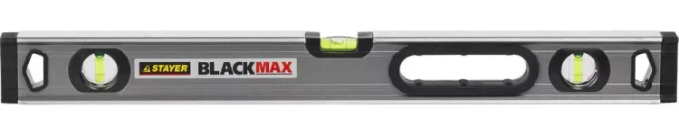 Уровень STAYER "PROFESSIONAL" "BlackMax" коробчатый усиленный с ручками, утолщенный особопроч профиль, 0,5мм/м, 3 ампулы, 60см 3475-060 купить в Нижневартовске