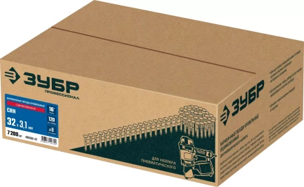 ЗУБР CRN 32 х 3.1 мм, барабанные гвозди кровельные оцинкованные, 7200 шт (305385-32) купить в Нижневартовске