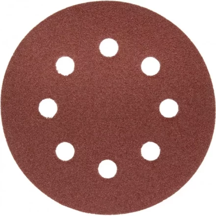 Круг шлифовальный ЗУБР "МАСТЕР" универсальный, из абразивной бумаги на велкро основе, 8 отверстий, Р80, 125мм, 5шт 35562-125-080 купить в Нижневартовске