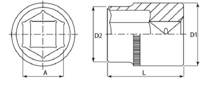 Головка торцевая 3/8&quot;DR 14 мм S04H3114  Jonnesway 47565 купить в Нижневартовске