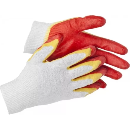 Перчатки STAYER "МASTER" трикотажные, двойная обливная ладонь из латекса, х/б, 13 класс, L-XL 11409-XL купить в Нижневартовске