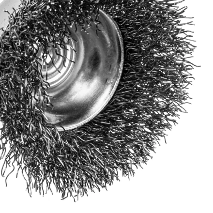 Набор щеток для дрели, 1 Плоская 50мм, 2 Чашки 25-50мм, шпилька, нерж. вит. проволока Denzel 74491 купить в Нижневартовске