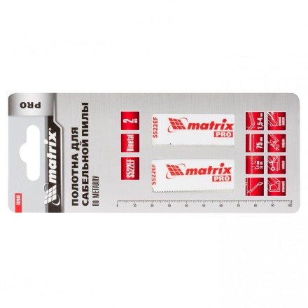 Полотна по металлу для сабельной пилы S522EF 75/1,4мм  Bimetal 2 штуки PRO Matrix 782008 купить в Нижневартовске