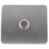 Розетка СВЕТОЗАР "ГАММА" телевизионная, без вставки и рамки, цвет светло-серый металлик SV-54115-SM купить в Нижневартовске