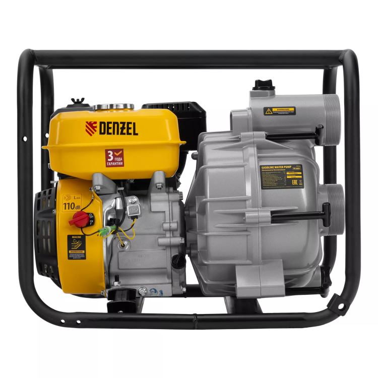 Мотопомпа бензиновая для грязной воды Denzel PX-80D7 99206, 7 л.с., 3", 1300 л/мин, глуб 8 м,напор 30 м купить в Нижневартовске