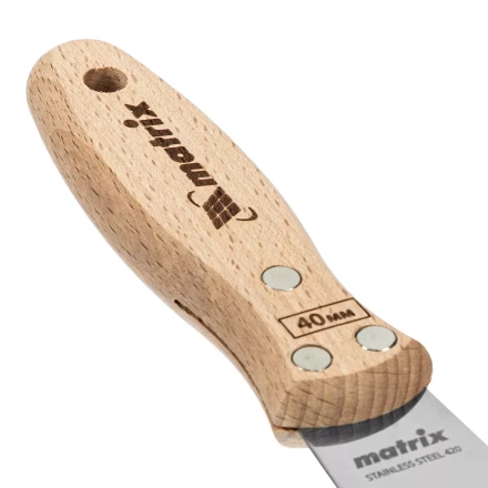 Шпательная лопатка из нержавеющей стали, 40 мм, буковая рукоятка, EFP Matrix 85610 купить в Нижневартовске