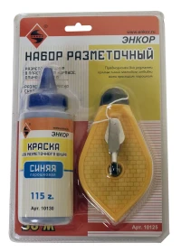 Набор разметочный пластиковый корпус 30 м краска синяя Энкор 10125