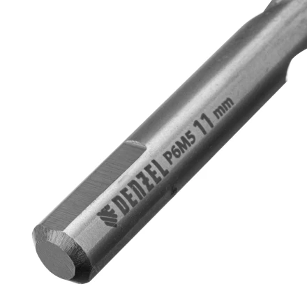 Сверло спиральное по металлу Denzel, 11 x 142мм, Р6М5, Golden Tip, многогранная заточка, 718286 купить в Нижневартовске