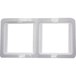 Панель СВЕТОЗАР &quot;ГАММА&quot; двойная горизонтальная, цвет белый SV-54146-W