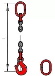 Строп цепной одноветвевой 1СЦ 1 т  L=3 м  8 кл купить в Нижневартовске