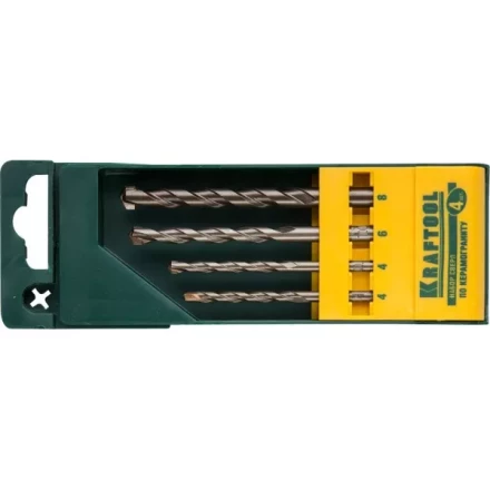 Набор KRAFTOOL "EXPERT" Сверла по керамограниту, цилиндрический хвостовик, в боксе, 4шт 29170-H4 купить в Нижневартовске