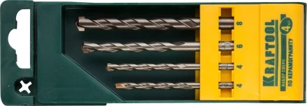 Набор KRAFTOOL "EXPERT" Сверла по керамограниту, цилиндрический хвостовик, в боксе, 4шт 29170-H4 купить в Нижневартовске