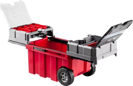 Ящики для инструмента на колесах МЕГА-БОКС серия ПРОФЕССИОНАЛ цвет черный купить в Нижневартовске