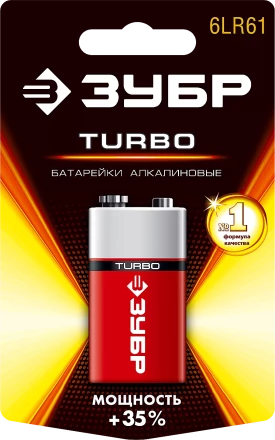 Батарейки TURBO алкалиновые 6LR61(крона) 9 В серия Без серии купить в Нижневартовске