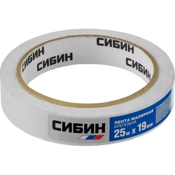 CИБИН. Малярная лента, креповая, 19мм х 25м 12111-19_z01 купить в Нижневартовске