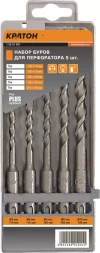 Набор сверл для перфоратора SDS-plus (5, 6, 6, 8, 10) Кратон 1 02 01 001