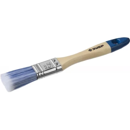 Кисть плоская  ЗУБР &quot;АКВА-МАСТЕР&quot;, искусственная щетина, деревянная ручка, 25мм 4-01007-025 купить в Нижневартовске
