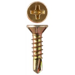 Саморезы ЗУБР &quot;МАСТЕР&quot; со сверлом для оконного профиля, жёлтопассивированные, 3.9x13мм, 1100шт 4-300231-39-013