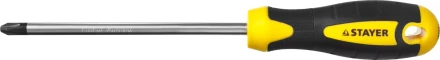 Отвертка STAYER "MASTER" "ТECHNO", двухкомпонентная рукоятка, магнитный наконечник, Cr-V, PH3x150мм 2508-3-15_z02 купить в Нижневартовске