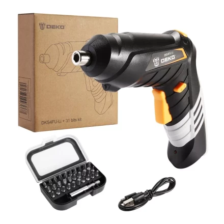 Отвертка аккумуляторная DEKO DKS4FU-Li + набор инструментов 31 предмет, 063-4151 купить в Нижневартовске