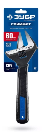 ЗУБР СлимФит, 300 / 60 мм, разводной ключ, ПРОФЕССИОНАЛ (27245-30) купить в Нижневартовске