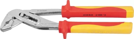 Клещи ЗУБР "ПРОФЕССИОНАЛ" "ПРОФИЭЛЕКТРИК", диэлектрические, переставные, двухкомп рукоятка, до ~1000В, 250мм 22145-10-25 купить в Нижневартовске