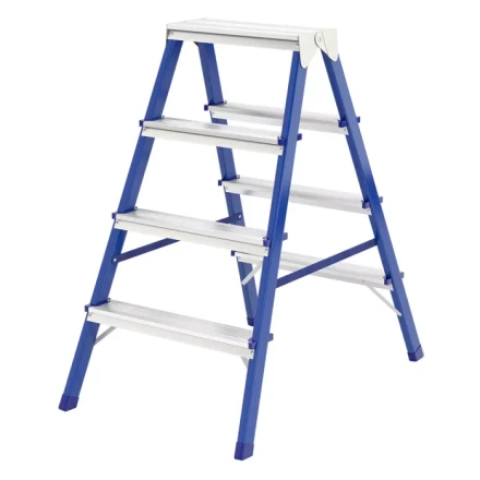 Стремянка двусторонняя 4 ступени стальная Сибртех 97934 купить в Нижневартовске