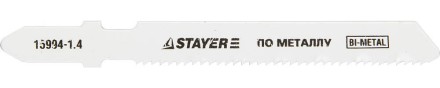 Полотна STAYER &quot;PROFI&quot;, T118AF, для эл/лобзика, Bi-Metall, по металлу (1,5-2мм), EU-хвост., шаг 1,4мм, 50мм, 2шт 15994-1.4_z01 купить в Нижневартовске