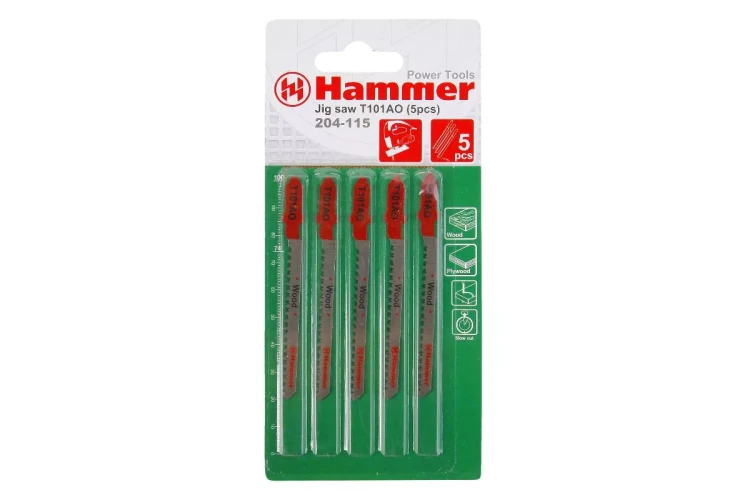 Пилки для лобзика HAMMER JG WD T101AO (5шт.) купить в Нижневартовске