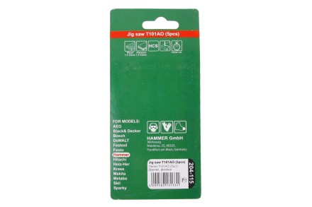 Пилки для лобзика HAMMER JG WD T101AO (5шт.) купить в Нижневартовске