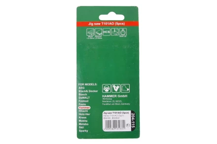 Пилки для лобзика HAMMER JG WD T101AO (5шт.) купить в Нижневартовске